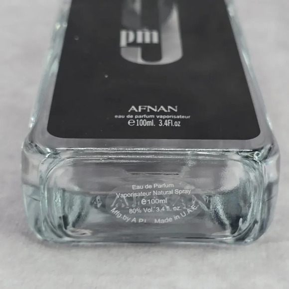 Afnan 9PM 3.4 FL Oz 100 ML Black Gray Clear Empty Collector Glass Bottle Only - Picture 4 of 6
